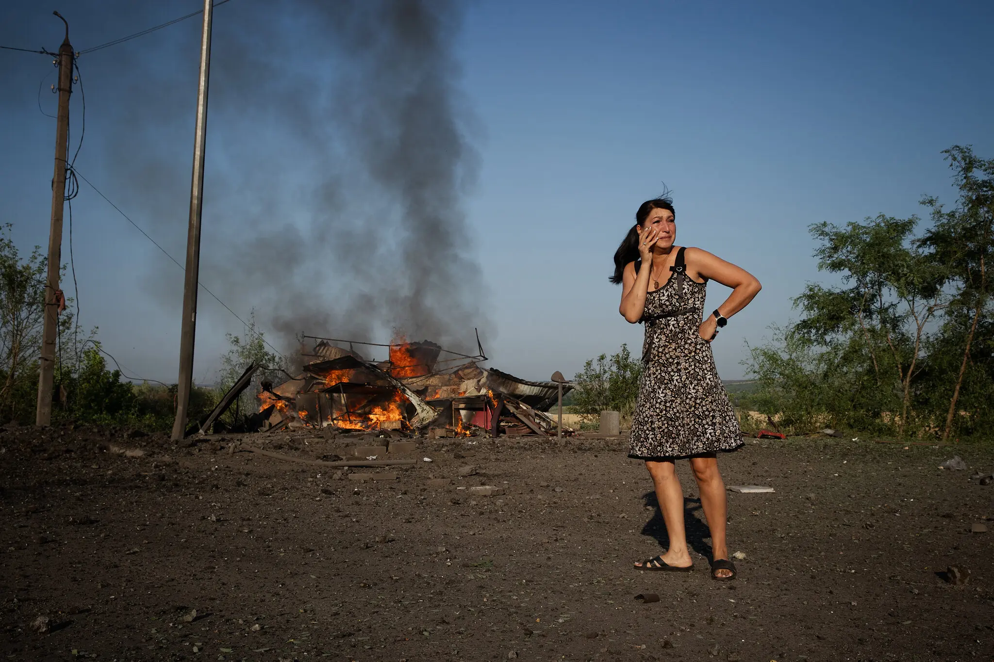 Вероніка, власниця місцевого бізнесу в Слов’янську, на сході Донецької області України